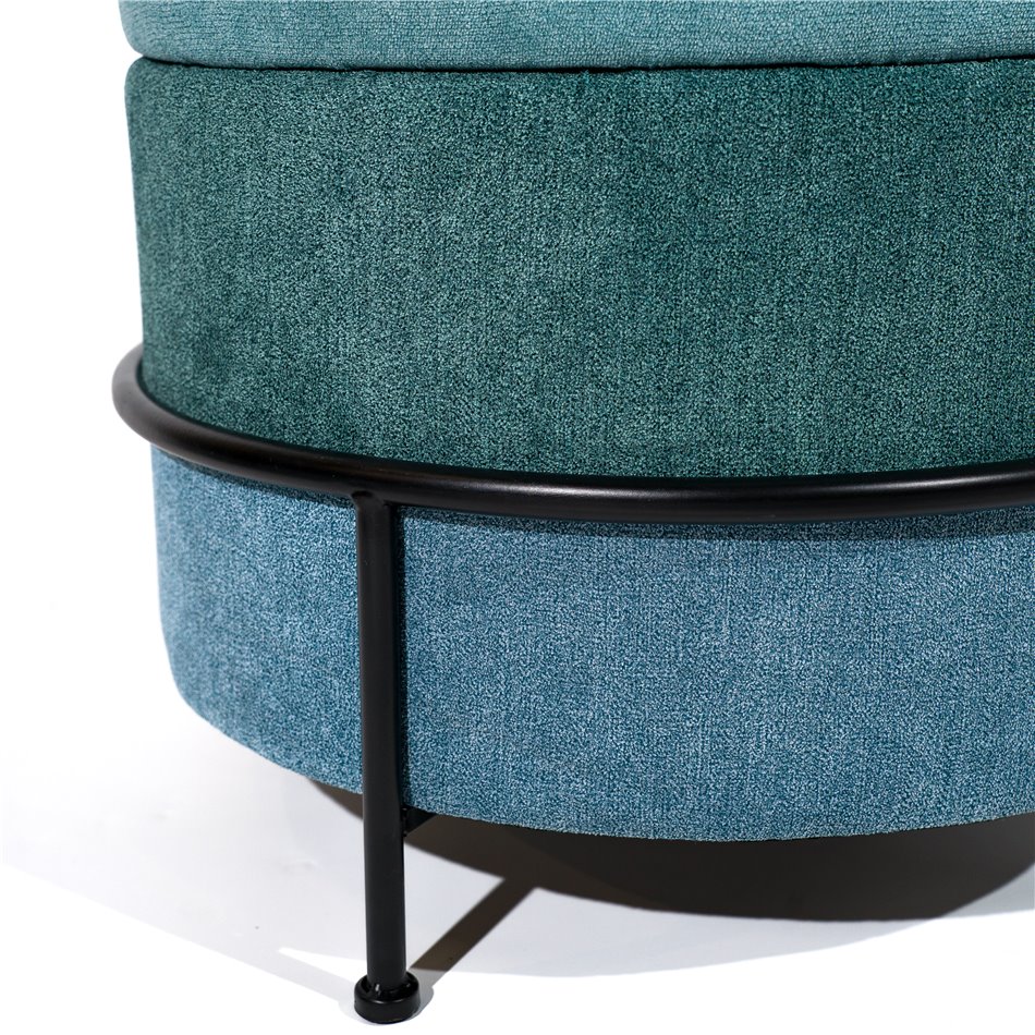 Pouf  Mariola A, blue/grey, 45x48x48cm