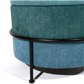 Pouf  Mariola A, blue/grey, 45x48x48cm