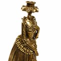 Candle stick  Lady dress, gold, 30x12x12cm