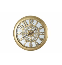 Wall clock Imre, antique golden color, D51x5cm