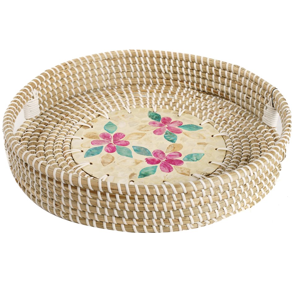 Tray Ballena, seagrass, D35xH6cm