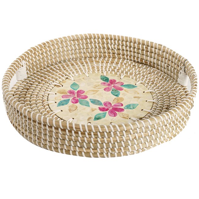 Tray Ballena, seagrass, D35xH6cm