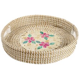 Tray Ballena, seagrass, D35xH6cm