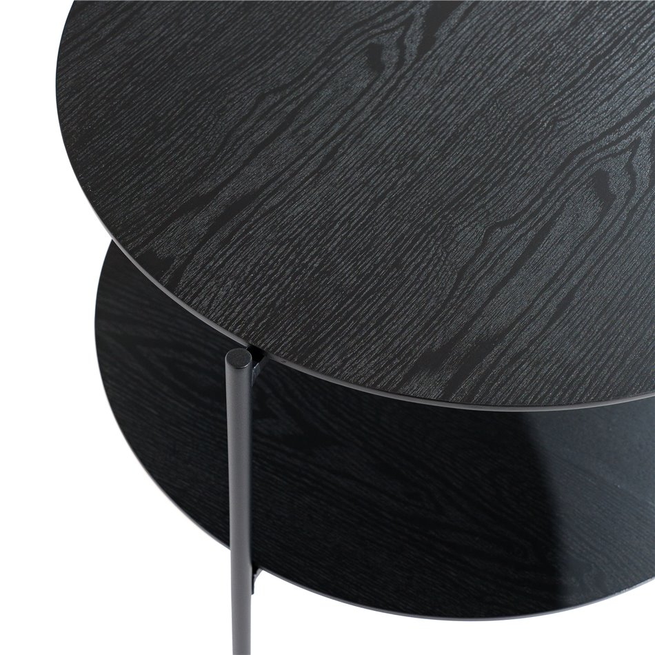 Кофейный столик Kemi, черный, D63 H52cm