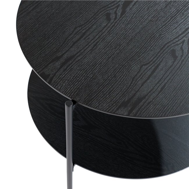 Кофейный столик Kemi, черный, D63 H52cm