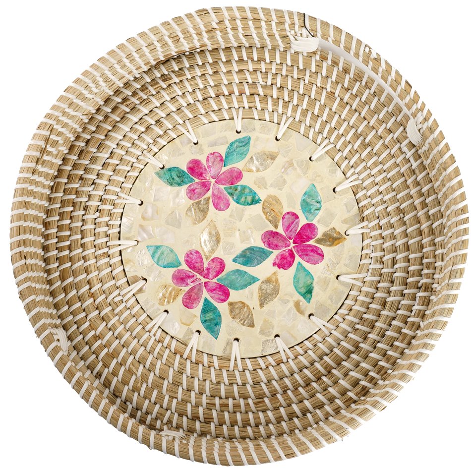Tray Ballena, seagrass, D35xH6cm