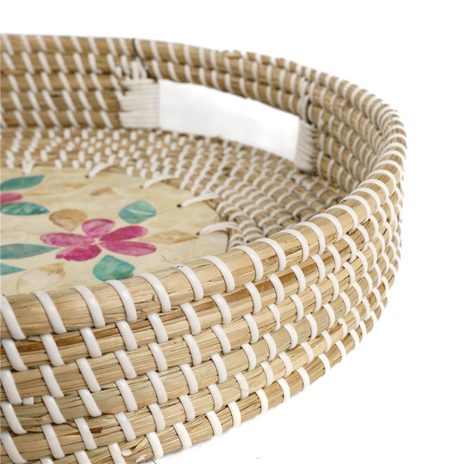 Tray Ballena, seagrass, D35xH6cm