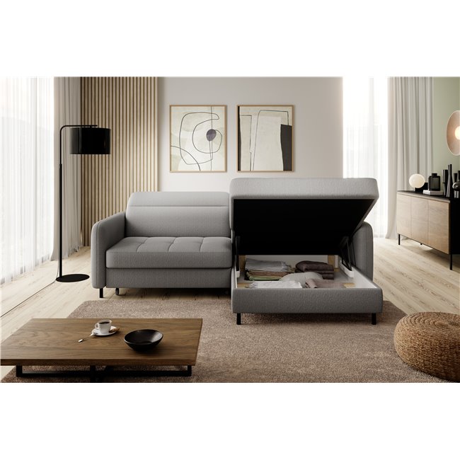 Corner sofa Elgomsi L, Manhattan 03, grey, H100x228x165
