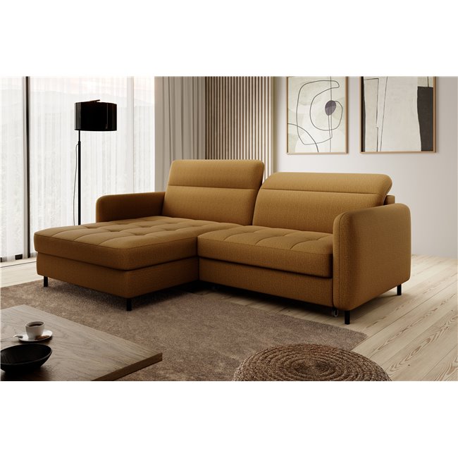 Corner sofa Elgomsi L, Manhattan 45, yellow, H100x228x165