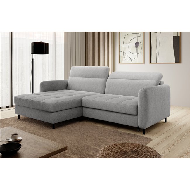 Corner sofa Elgomsi L, Raquel 03, grey, H100x228x165