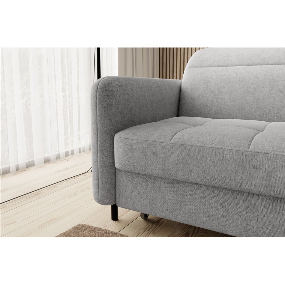 Corner sofa Elgomsi L, Raquel 03, grey, H100x228x165