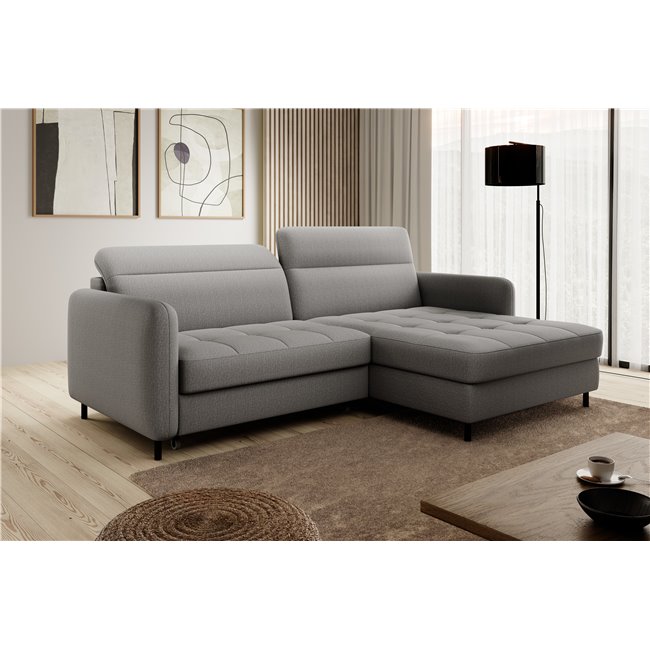 Corner sofa Elgomsi R, Manhattan 03, grey, H100x228x165