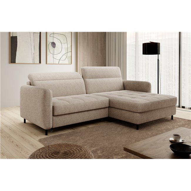 Corner sofa Elgomsi R, Raquel 18, beige, H100x228x165