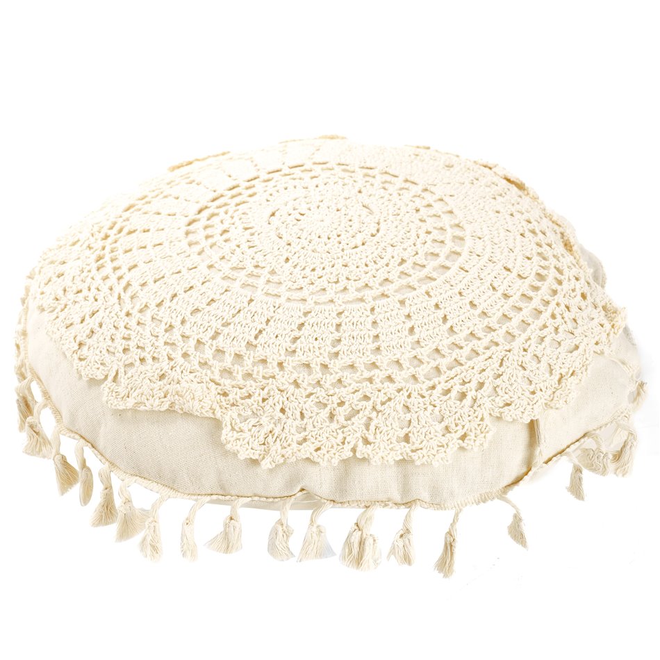 Cushion Cariba, cream/white, D