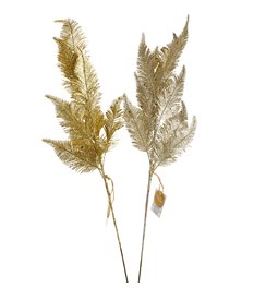 Decorative branch, golden/silver, H65.5cm