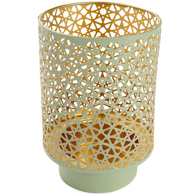 Windlight Lyras M, metal, H20cm