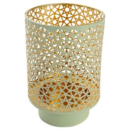 Windlight Lyras M, metal, H20cm