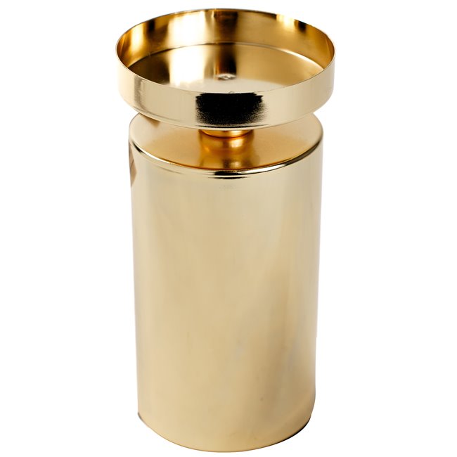 Candle holder Meril L, metal, golden, H15.5cm, D8cm