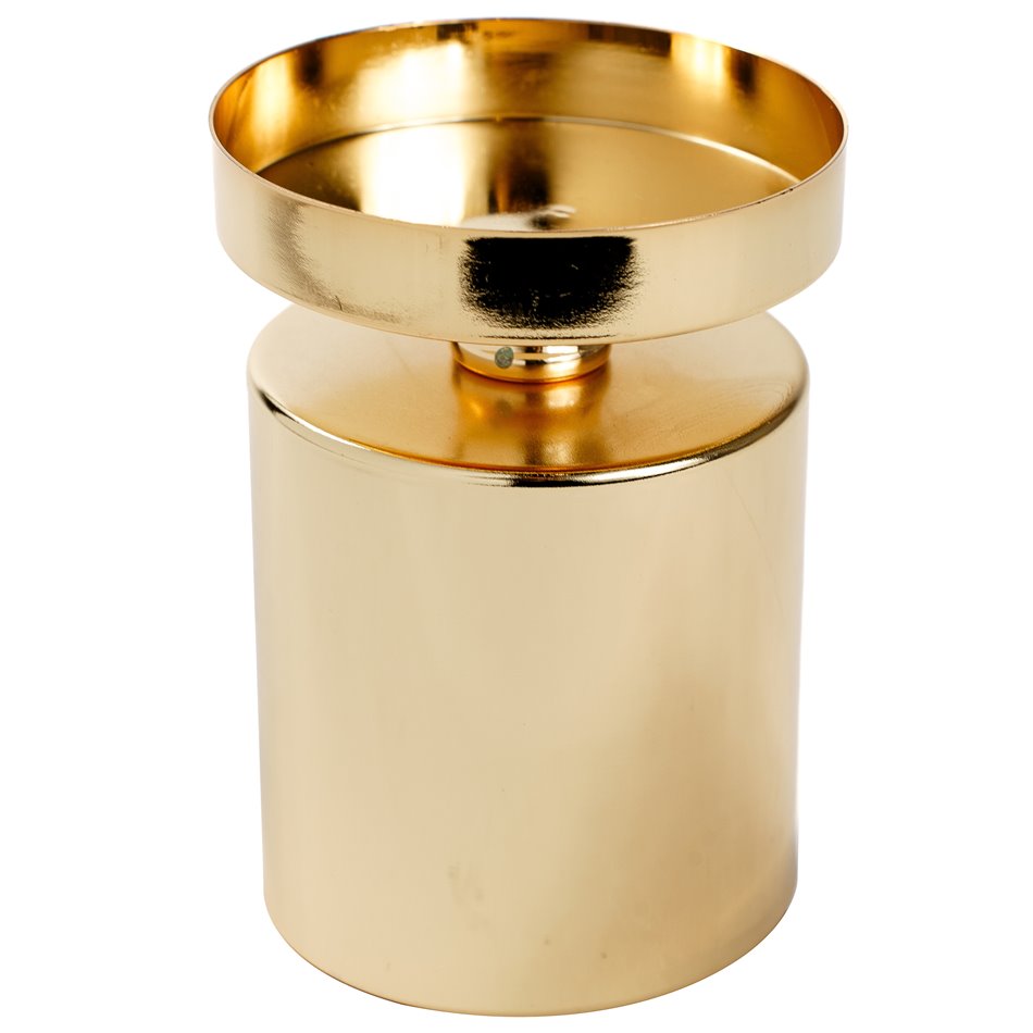 Candle holder Meril M, metal, golden, H11cm