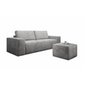Sofa lova Elsilla, Nube 6, pilka sp., H96x260x104cm