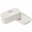 Butter dish, porcelain, white, H5.5x16cm
