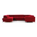 U shape sofa Elago U Left, Monolith 48, yellow, H88x208x43cm