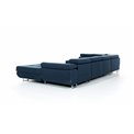 U shape sofa Elcardo U Left, Kronos 07, black, H90x345x202cm