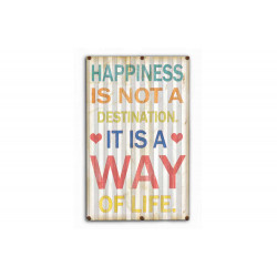 Wall deco "Happiness is not a ...", H66x40.5cm