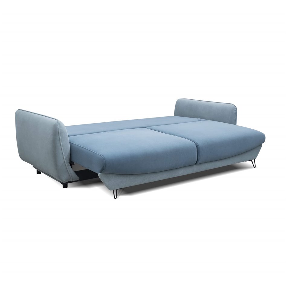Sofa bed Elsilva, Flores 10, black, H90x236x95cm