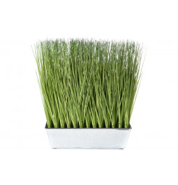 Grass in metal pot, H38cm