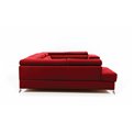 U shape sofa Elago U Right, Omega 68, yellow, H88x208x43cm