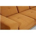 Угловой диван Eltorrenso R, Mat Velvet 99, черный, H98x265x53см