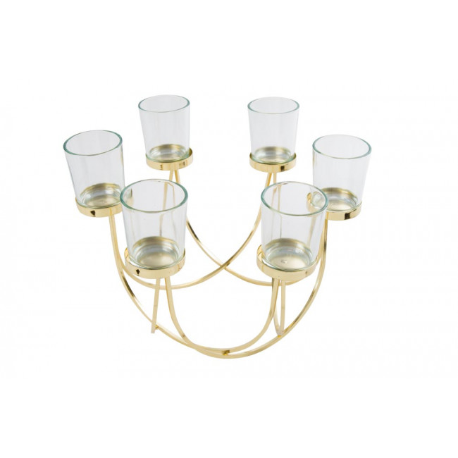 Windlight Cassia, golden, H21cm D29cm