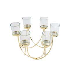 Windlight Cassia, golden, H21cm D29cm