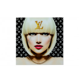 Picture Runny Eyes, glass, 80x80cm