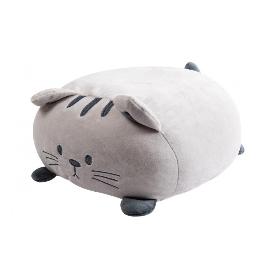 Cushion Kitty, gray, H21x44x34cm
