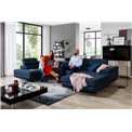 U shape sofa Elcardo U Left, Kronos 07, black, H90x345x202cm