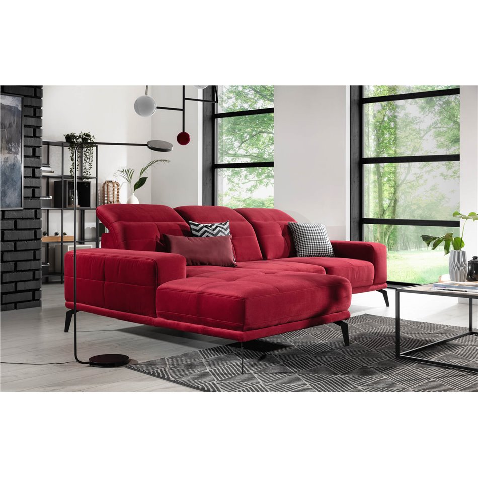 Угловой диван Eltorrenso L, Sawana 14, черный, H98x265x53см