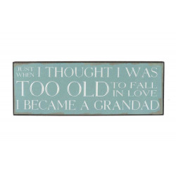Sign, "I become a Grandad", 14x40cm