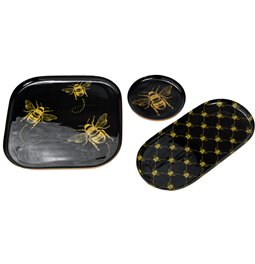 Tray Bee, set 3, 21x21 21x11 11x11cm