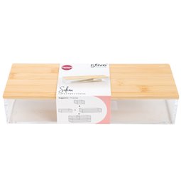 Organizer Selena bamboo medium rect,  L25.62xP9.6xH5.35cm