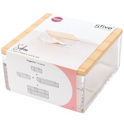 Organizer Selena bamboo small square, 9.6x9.6x5.35cm