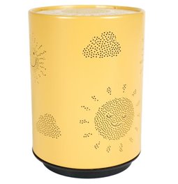 Night lamp Yellow Push, 11x8x8cm