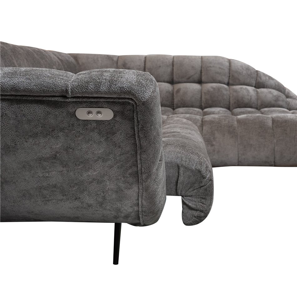 Ištraukiama kampinė sofa Wegappa R, elektrinis, 197x278x83cm, sėdynė h 43cm