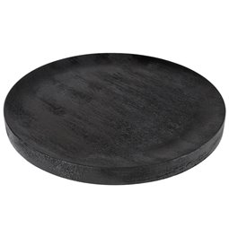 Tray, decorative plate of mango wood black, 30x2x30cm