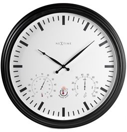 Wall clock/weather station Sunflower, D50cm