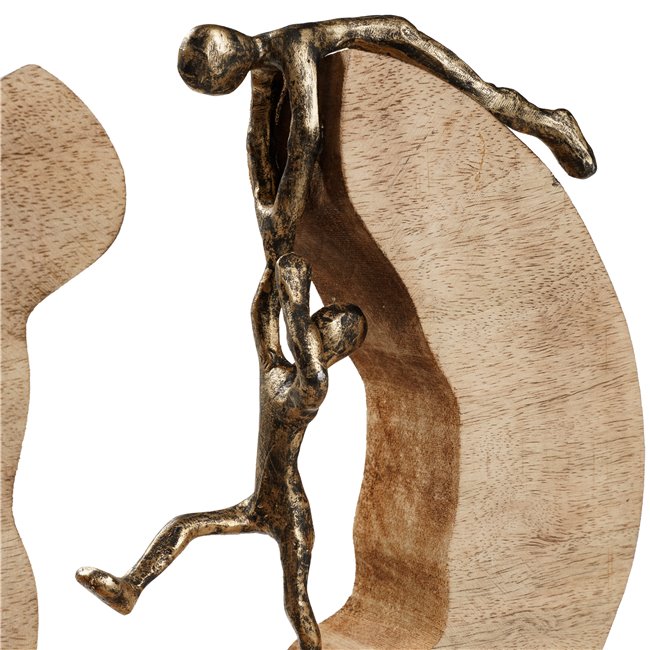 Sculpture Teamwork, wood/ aluminium, 6x29xH30cm