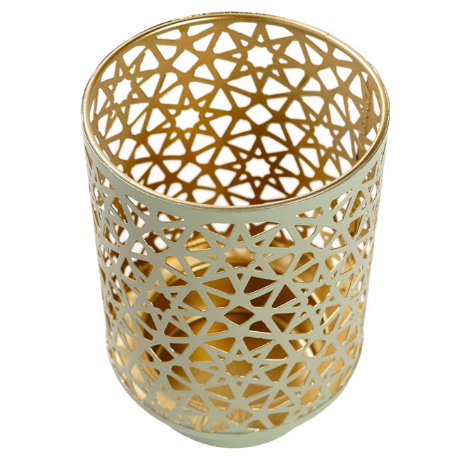 Windlight Lyras S, metal, H13cm, D9cm