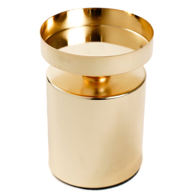 Candle holder Meril M, metal, golden, H11cm