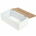 Servetėlių dėžutė Modern, baltas, L25xP13xH9cm